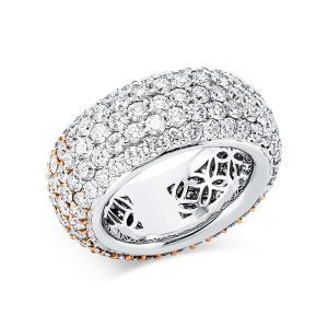 Pavé Ring  18kt Gelbgold mit 6,52ct Diamanten