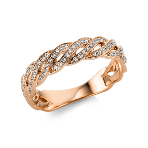 Ring  18kt Rotgold mit 0,30ct Diamanten