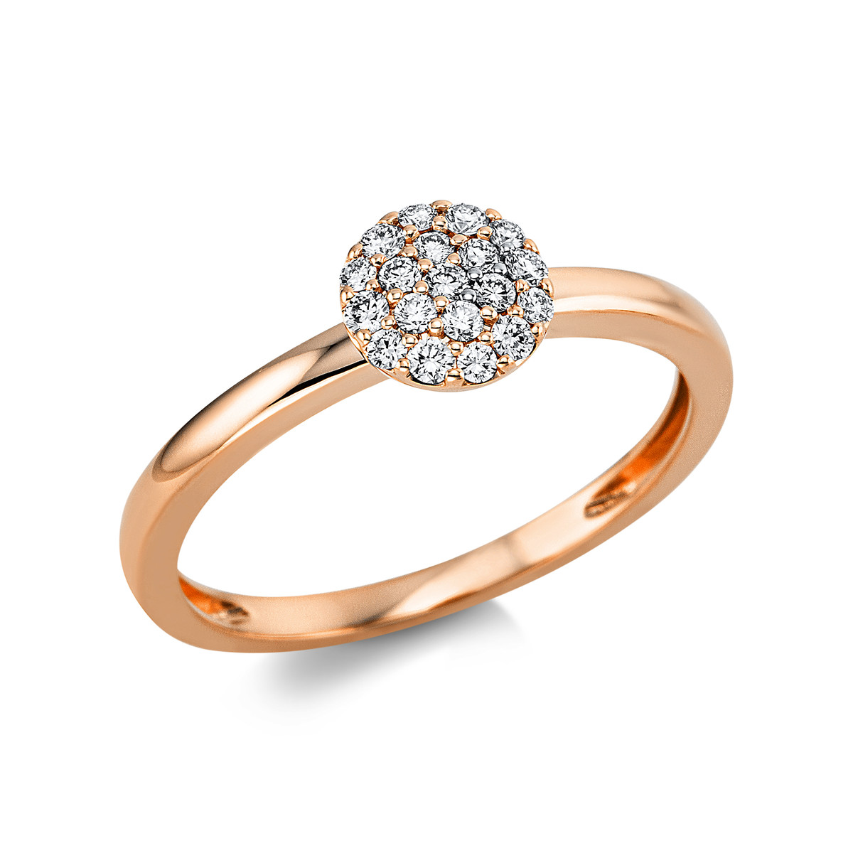 Ring  18kt Rotgold mit 0,20ct Diamanten