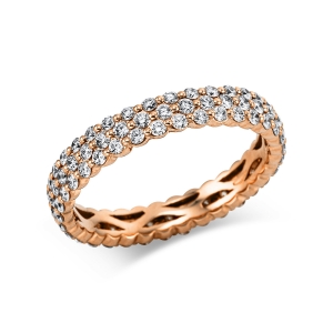 Ring  18kt Rotgold mit 1,17ct Diamanten