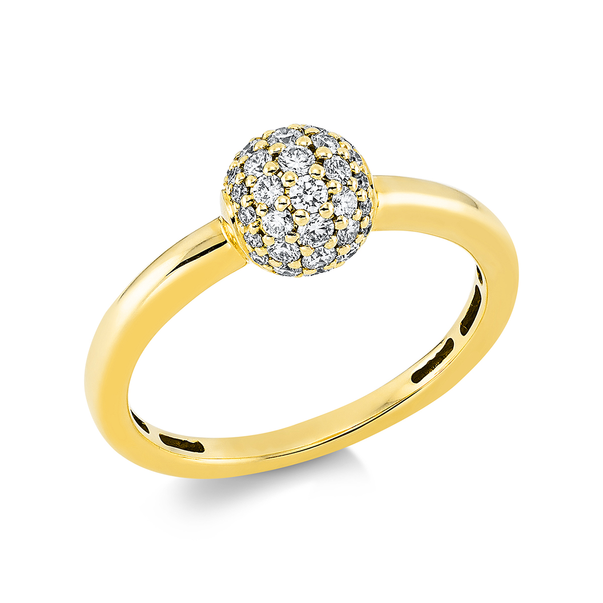 Pavé Ring  18kt Gelbgold mit 0,44ct Diamanten