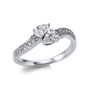 Ring  950PL Platin mit 0,73ct Diamanten