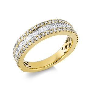 Ring  18kt Gelbgold Fassung rhodiniert mit 1,07ct Diamanten