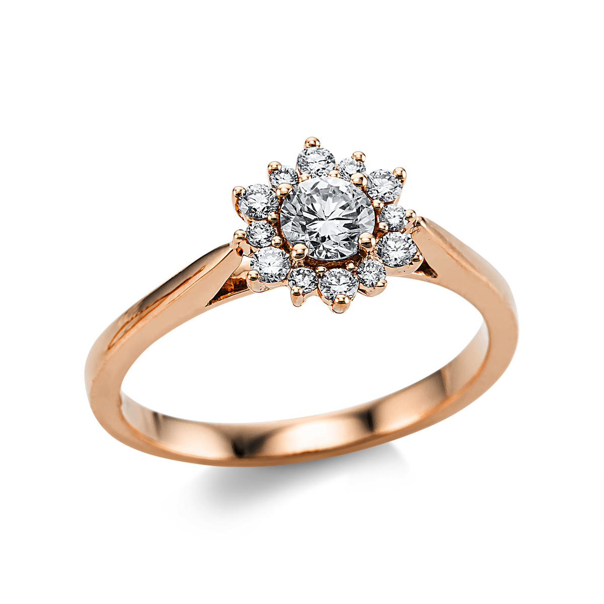 Ring  18kt Rotgold mit 0,50ct Diamanten