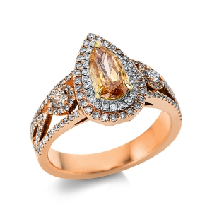 Ring 3er-Krappe 18kt Weißgold / Gelbgold / Rotgold GIA2155930336 mit 1,53ct Diamanten