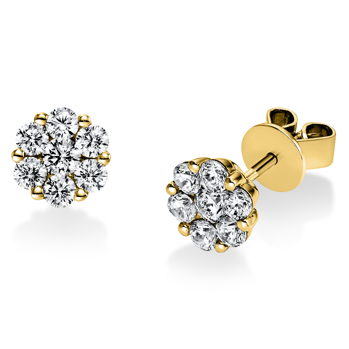 Ohrstecker  18kt Gelbgold mit 0,86ct Diamanten