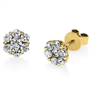 Ohrstecker  14kt Gelbgold mit 1,03ct Diamanten