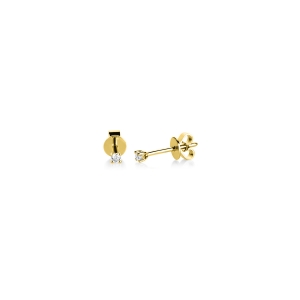 Solitaire Ohrstecker 4er-Krappe 14kt Gelbgold mit 0,05ct Diamanten