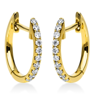 Creolen  18kt Gelbgold mit 0,16ct Diamanten