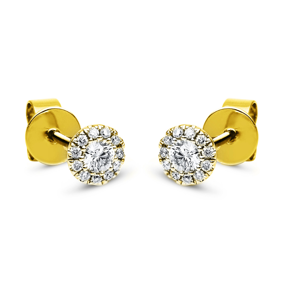 Ohrstecker  18kt Gelbgold mit 0,19ct Diamanten