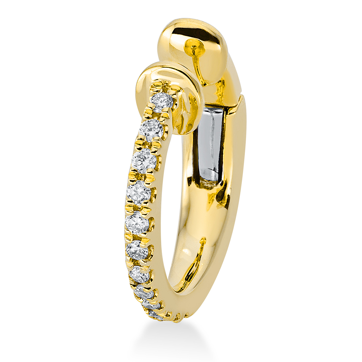 Ohrschmuck  18kt Gelbgold Ohrmanschette mit 0,04ct Diamanten