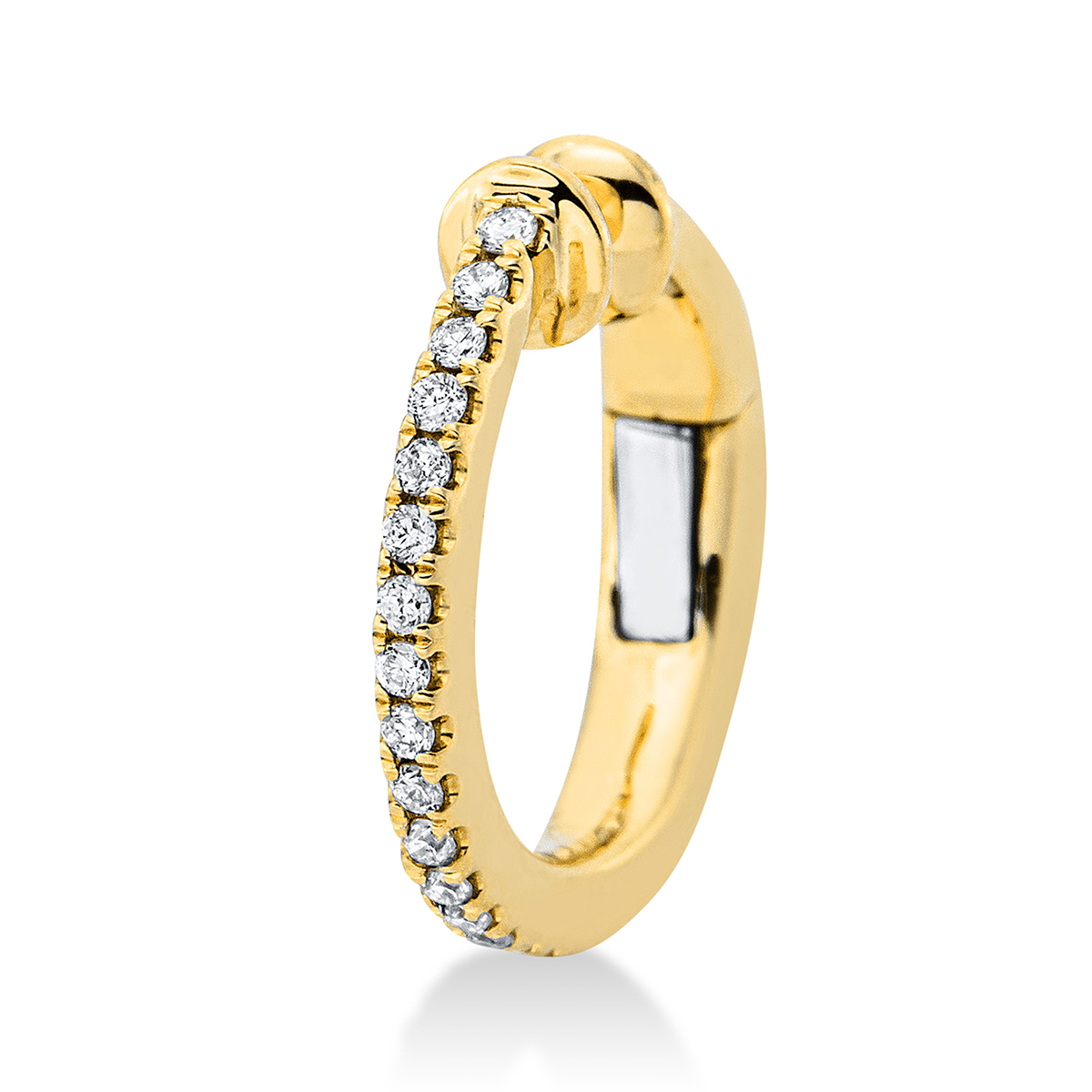 Ohrschmuck  18kt Gelbgold / Weißgold Ohr Manschette mit 0,07ct Diamanten