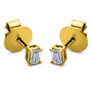 Solitaire Ohrstecker 4er-Krappe 18kt Gelbgold mit 0,30ct Diamanten