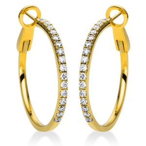 Creolen  18kt Gelbgold mit 0,99ct Diamanten