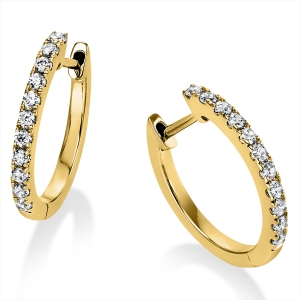 Creolen  14kt Gelbgold mit 0,28ct Diamanten