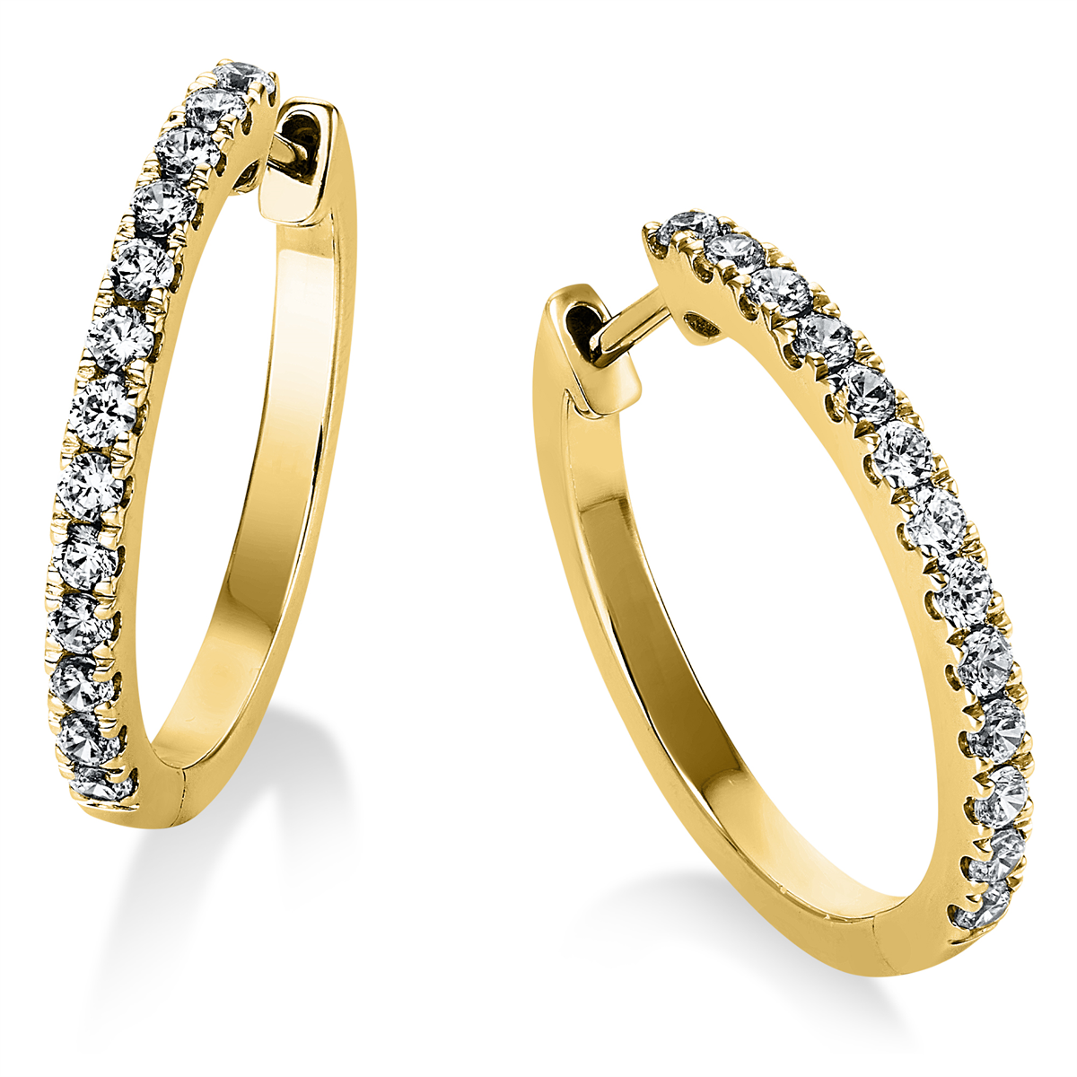 Creolen  18kt Gelbgold mit 0,55ct Diamanten