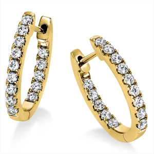 Creolen  14kt Gelbgold mit 0,59ct Diamanten