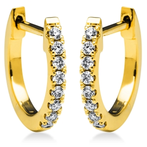 Creolen  18kt Gelbgold mit 0,22ct Diamanten