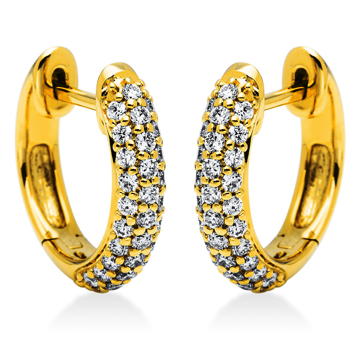 Creolen  18kt Gelbgold mit 0,50ct Diamanten