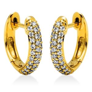 Creolen  18kt Gelbgold mit 0,50ct Diamanten