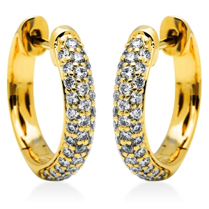 Creolen  18kt Gelbgold mit 0,49ct Diamanten