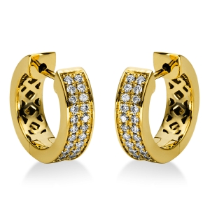 Creolen  18kt Gelbgold mit 0,24ct Diamanten