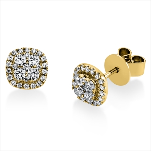 Ohrstecker  14kt Gelbgold mit 0,43ct Diamanten