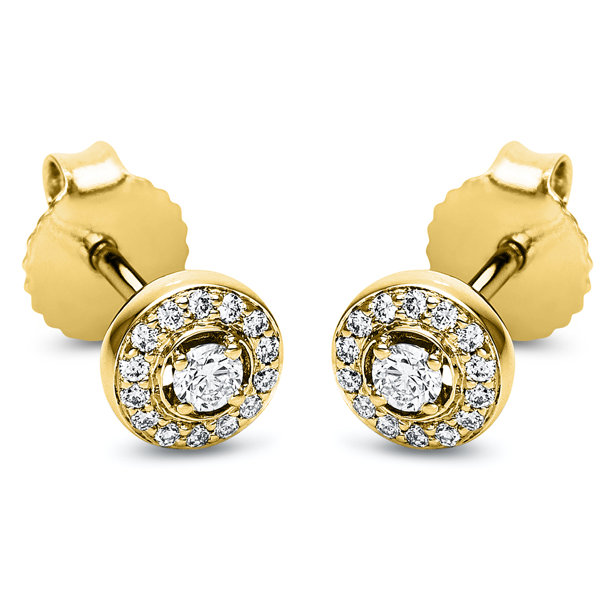 Ohrstecker  18kt Gelbgold mit 0,14ct Diamanten