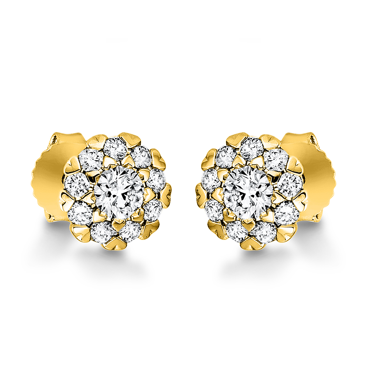 Ohrstecker  18kt Gelbgold mit 0,59ct Diamanten