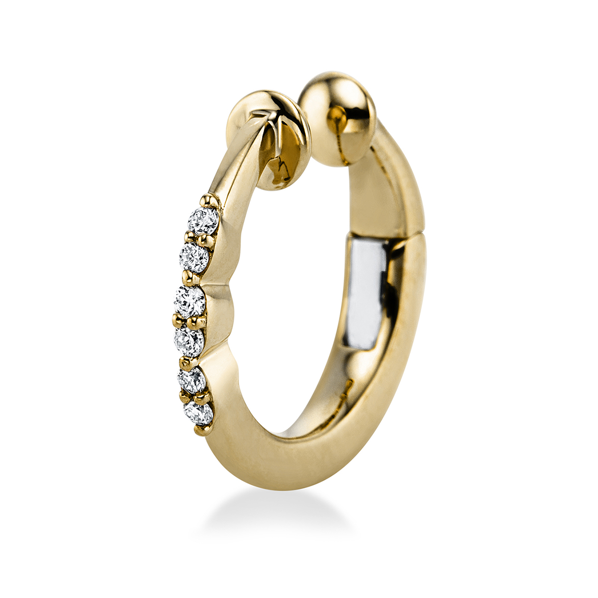 Ohrschmuck  18kt Gelbgold / Weißgold mit 0,04ct Diamanten