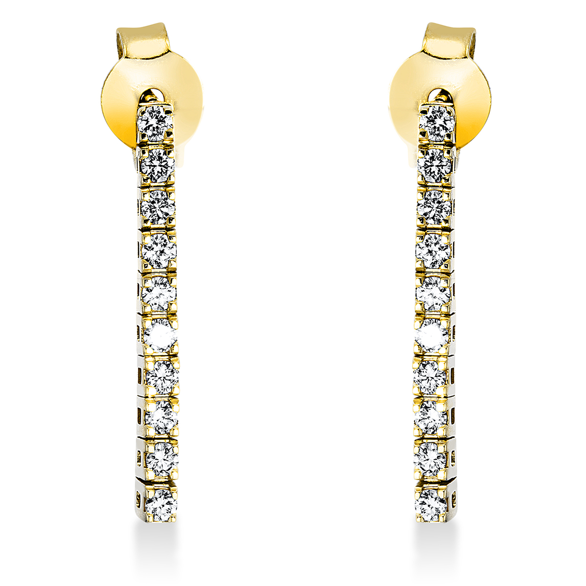 Ohrschmuck Zarge 18kt Gelbgold mit 0,35ct Diamanten