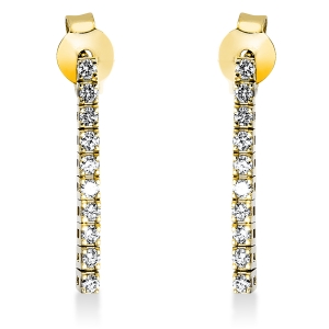 Ohrschmuck Zarge 18kt Gelbgold mit 0,35ct Diamanten