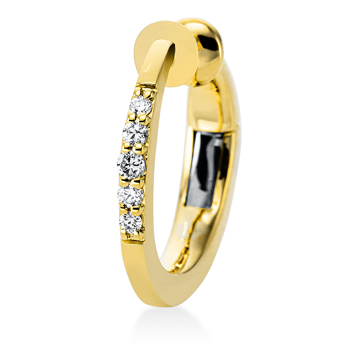 Ohrschmuck  18kt Gelbgold Ohrmanshette mit 0,04ct Diamanten