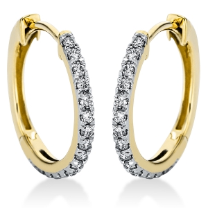 Creolen  18kt Gelbgold mit 0,33ct Diamanten