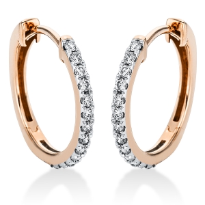 Creolen  18kt Gelbgold mit 0,33ct Diamanten