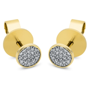 Pavé Ohrstecker  18kt Gelbgold mit 0,11ct Diamanten