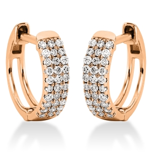 Pavé Creolen  18kt Gelbgold mit 0,28ct Diamanten