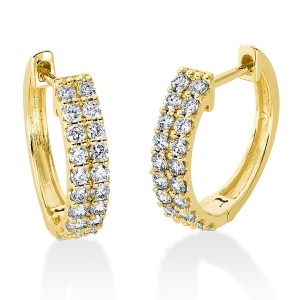 Creolen  18kt Gelbgold mit 0,51ct Diamanten