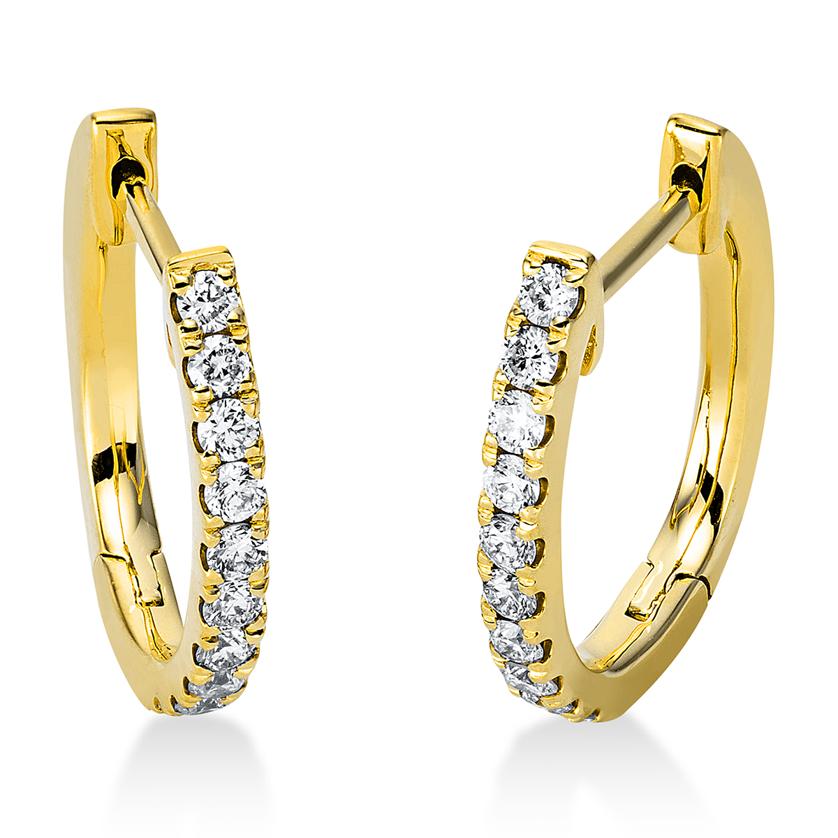 Creolen  18kt Gelbgold mit 0,29ct Diamanten