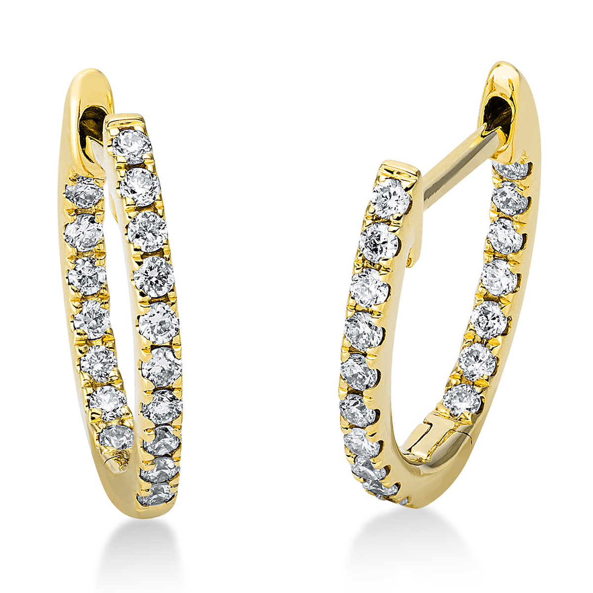 Creolen  18kt Gelbgold mit 0,23ct Diamanten