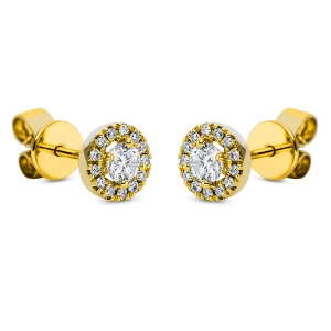 Solitaire Ohrstecker 4er-Krappe 18kt Gelbgold mit 0,37ct Diamanten