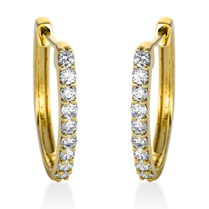 Creolen  18kt Gelbgold mit 0,54ct Diamanten