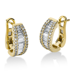 Creolen  18kt Gelbgold mit 0,93ct Diamanten