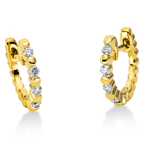 Creolen  18kt Gelbgold mit 0,17ct Diamanten