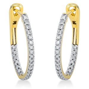 Creolen  18kt Gelbgold mit 0,50ct Diamanten