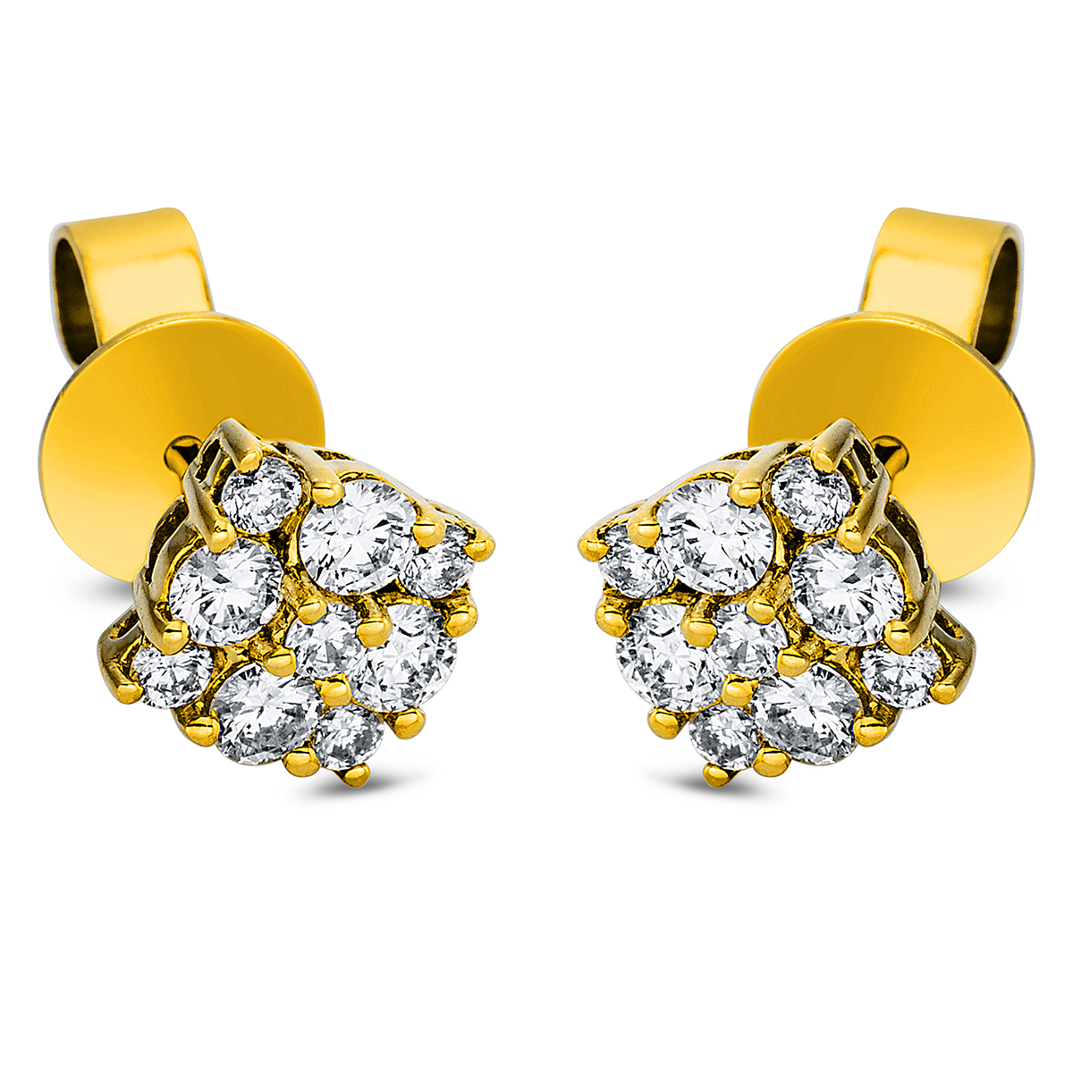 Ohrstecker  18kt Gelbgold mit 0,69ct Diamanten