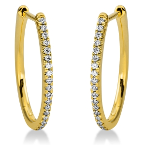 Creolen  18kt Gelbgold mit 0,19ct Diamanten