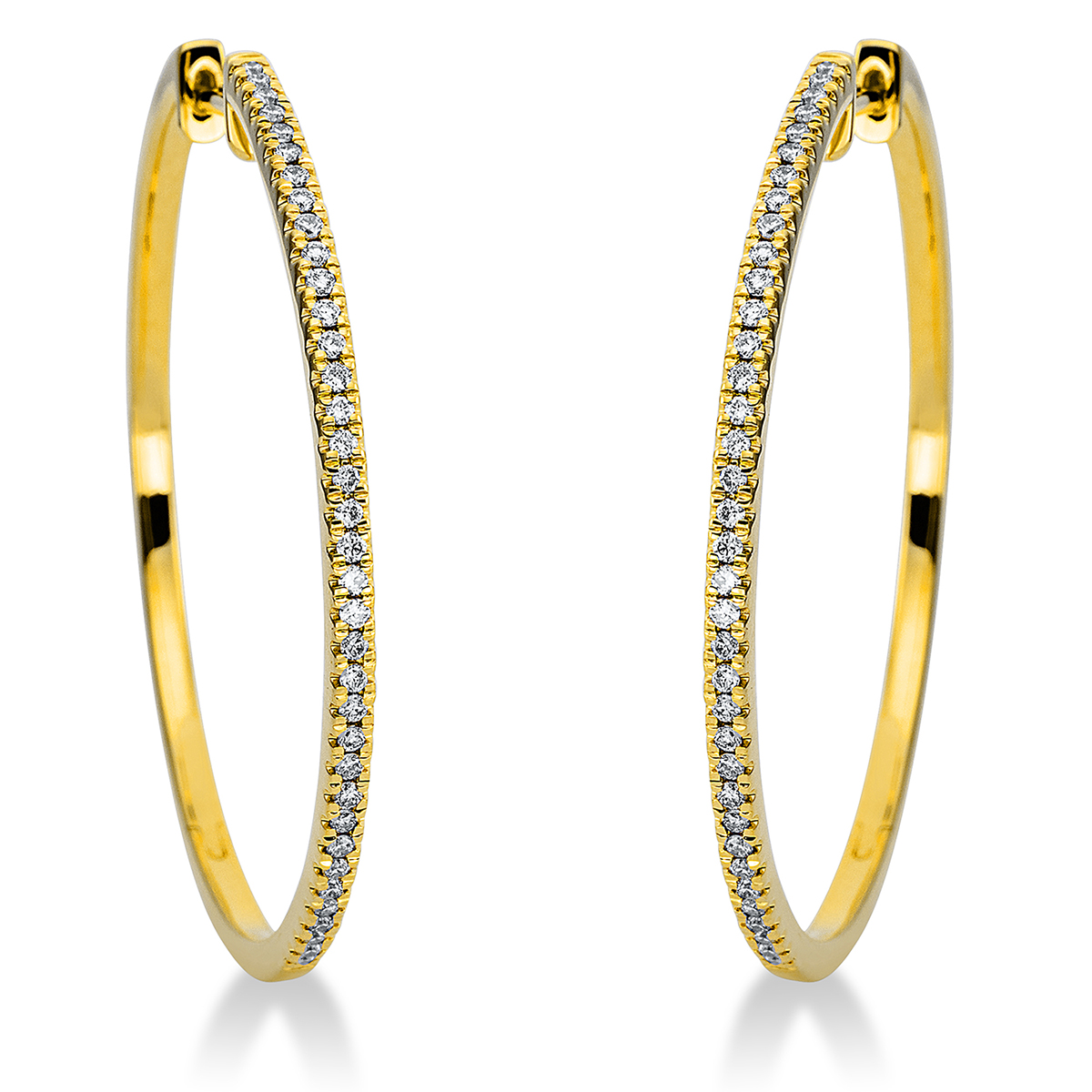 Creolen  18kt Gelbgold mit 0,28ct Diamanten