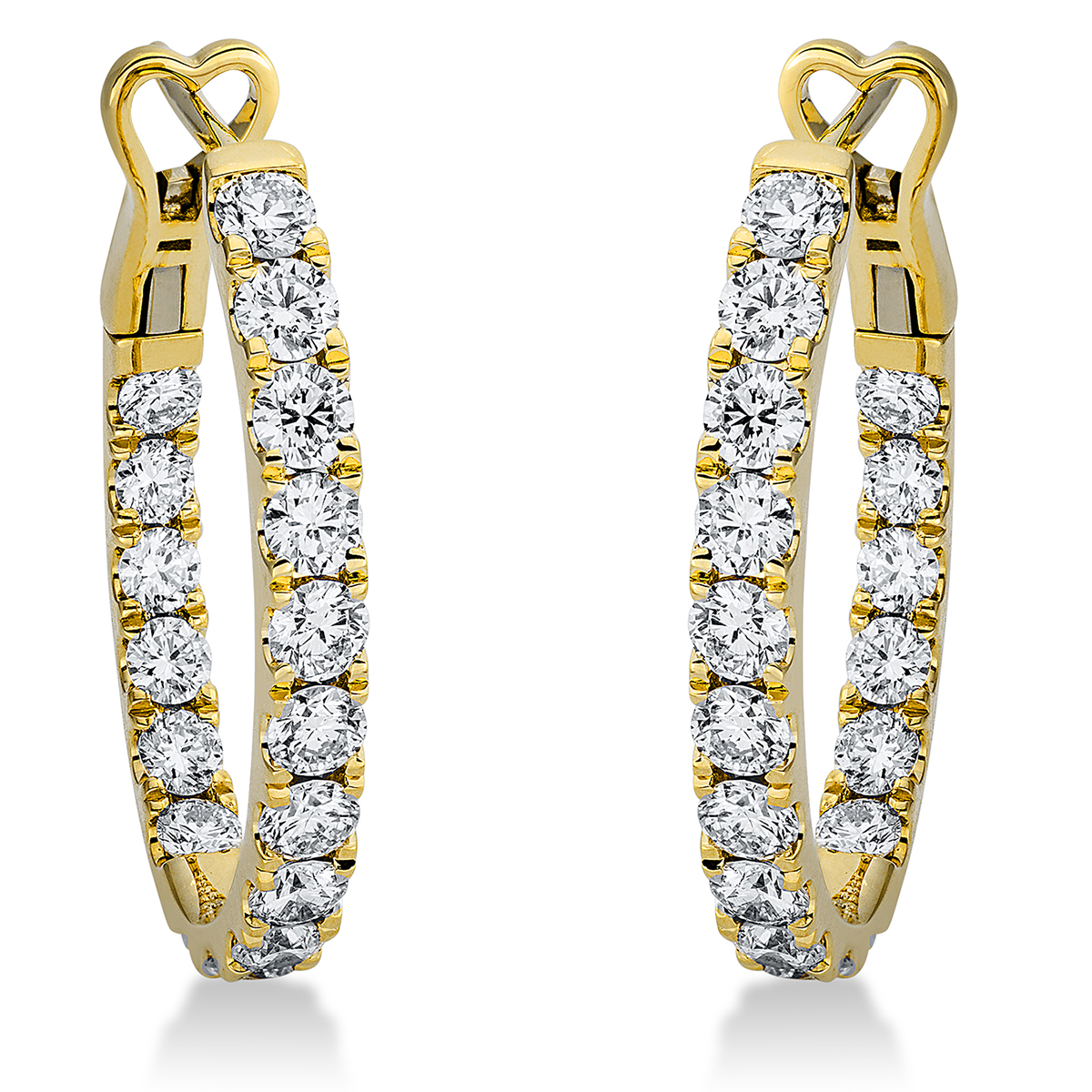 Creolen  18kt Gelbgold mit 2,51ct Diamanten