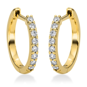 Creolen  18kt Gelbgold mit 0,16ct Diamanten